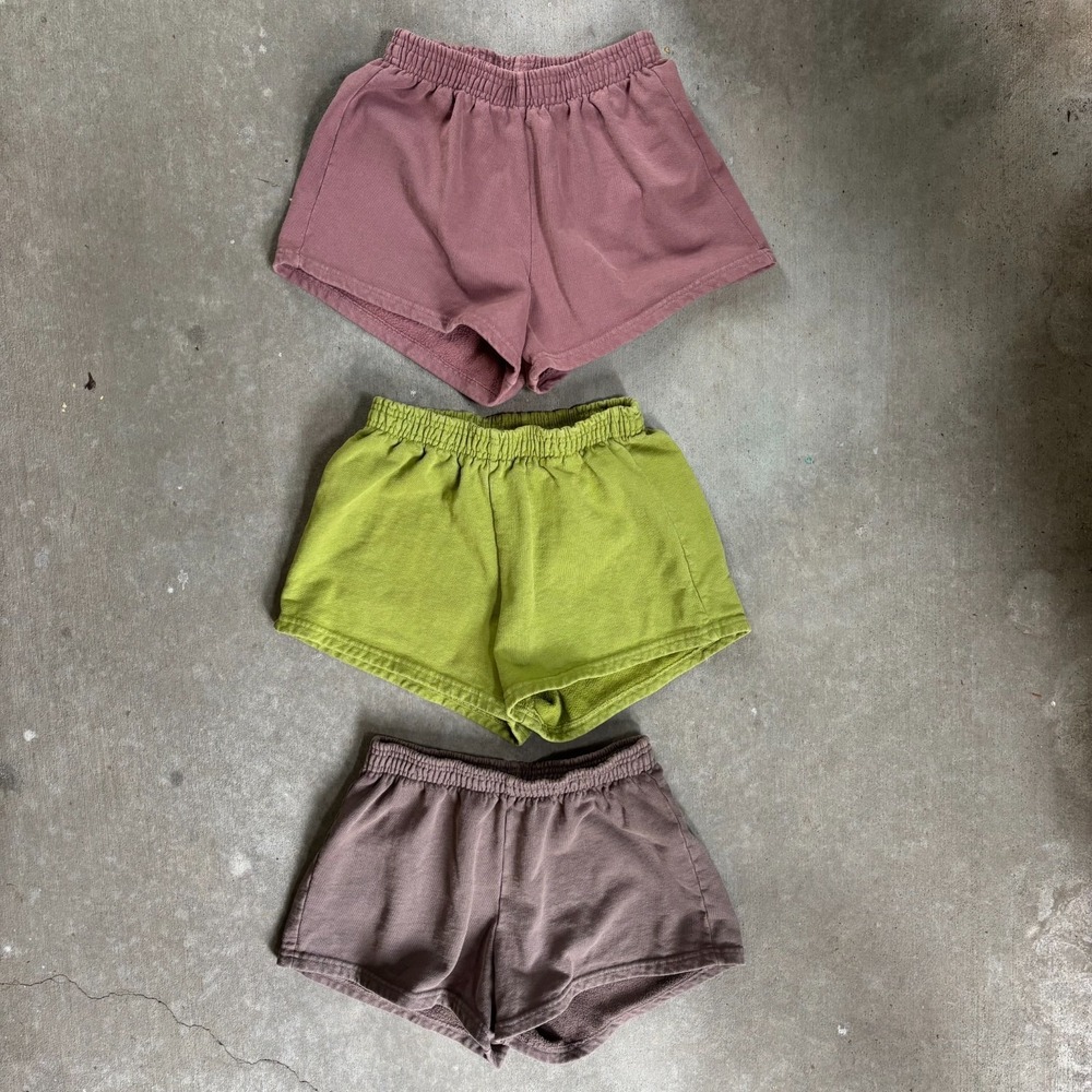 Los Angeles Apparel 14oz Womens Sweat Shorts Heavy Fleece USA Cotton S Lot Of 3